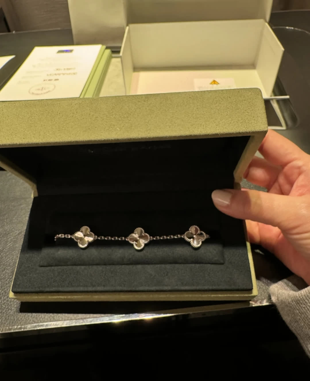Van Cleef & Arpels Alhambra White Gold Bracelet